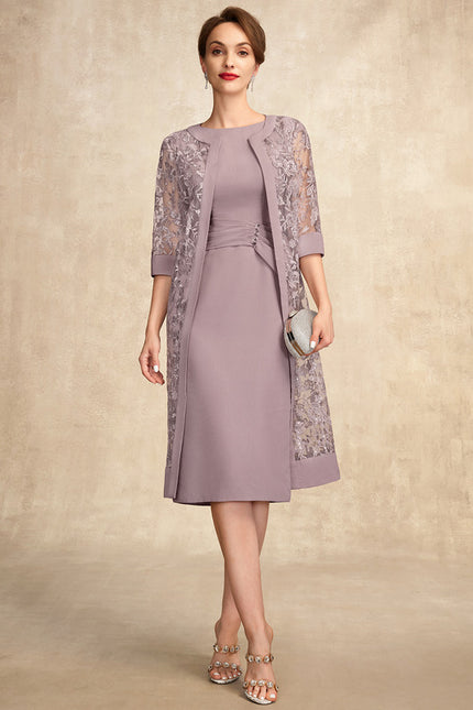 Robe Fourreau Châtaigne Élégante - gallery 7