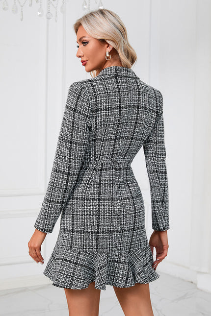 Robe Fourreau À Carreaux Chic - gallery 5