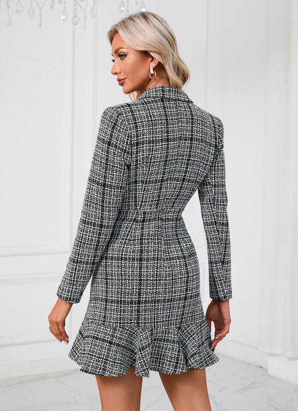 Robe Fourreau À Carreaux Chic - gallery 5