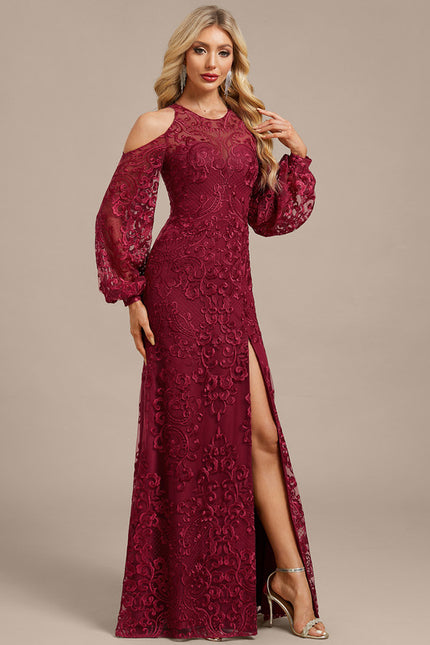 Robe Fourreau Dentelle Rouge - gallery 5