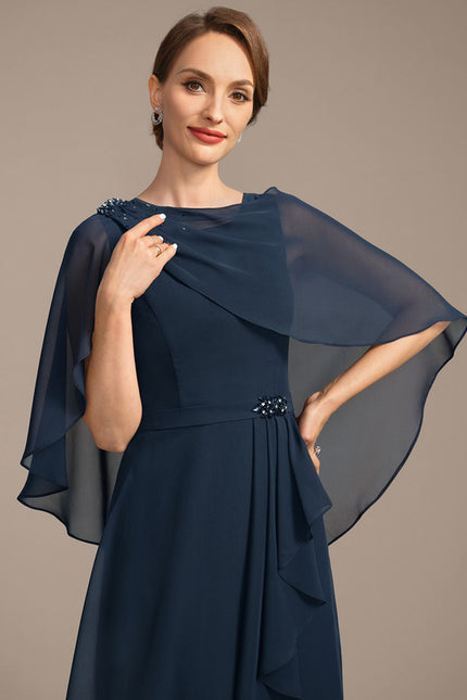 Robe Fourreau Chic Drapé Perlé - gallery 2