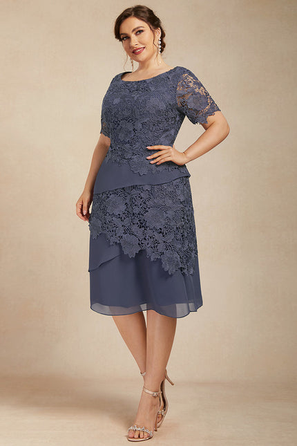 Robe Fourreau Dentelle Charbon - gallery 9