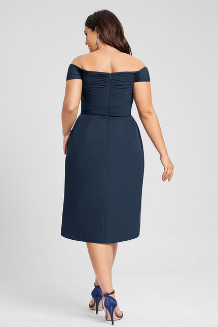 Robe Fourreau Écrue Flottante - gallery 9