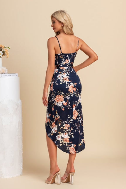 Robe Fourreau Midi Satinée Fleurie - gallery 1