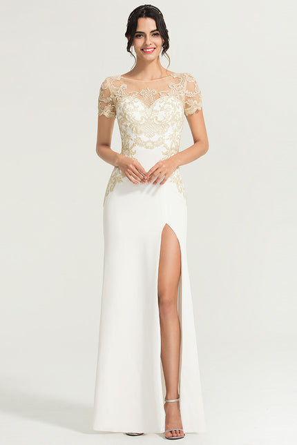 Robe Fourreau Élégante Écrue