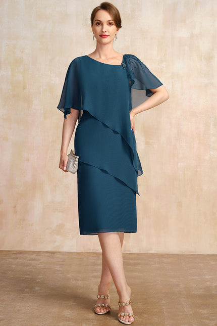 Robe Fourreau Mousseline Éclatante - gallery 3