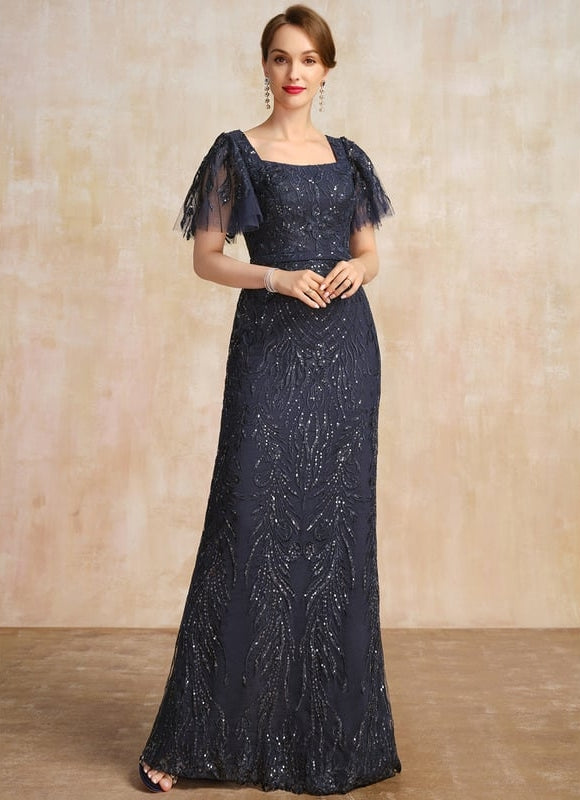 Robe Fourreau En Dentelle Scintillante - gallery 3