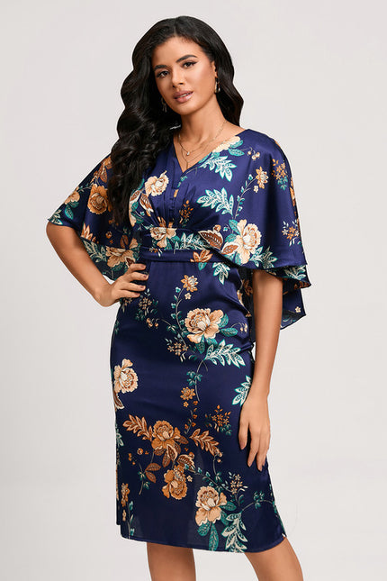 Robe Fourreau Fleur De Satin - gallery 6