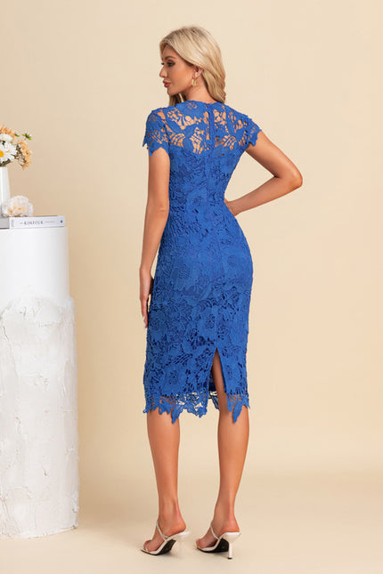 Robe Fourreau Bleu Electrique - gallery 3