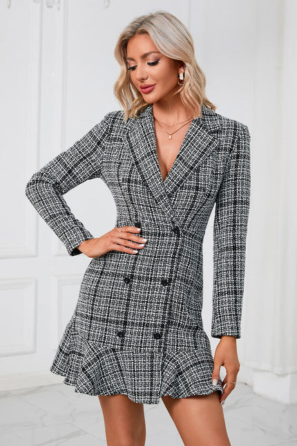 Robe Fourreau À Carreaux Chic - gallery 1