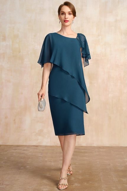 Robe Fourreau Mousseline Éclatante