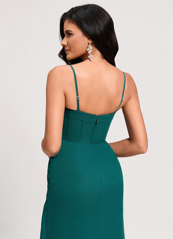 Robe Fourreau Cocktail Asymétrique - gallery 4