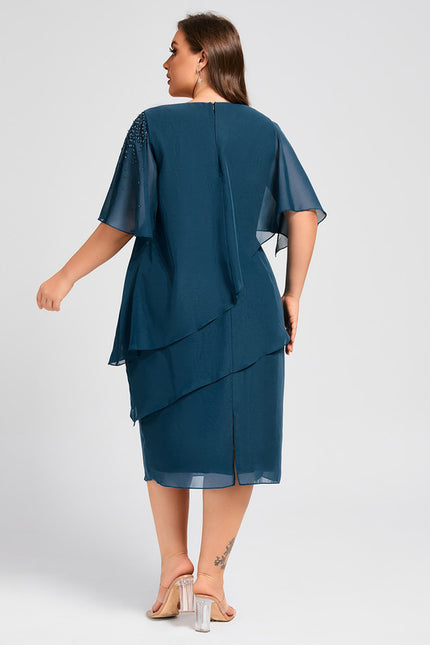 Robe Fourreau Mousseline Éclatante - gallery 8