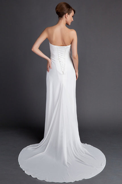 Robe Fourreau Aérienne Blanche - gallery 3