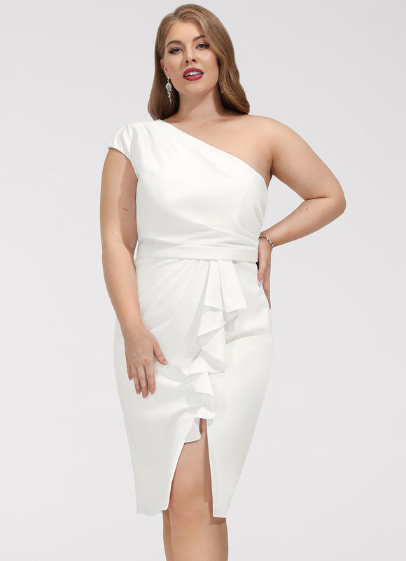 Robe Fourreau Asymétrique Élégante - gallery 7