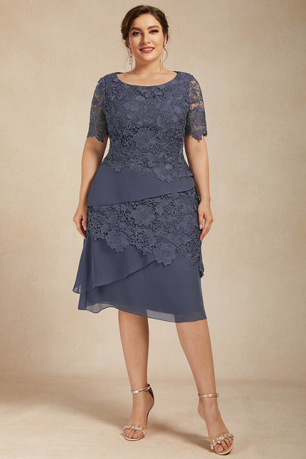 Robe Fourreau Dentelle Charbon - gallery 7