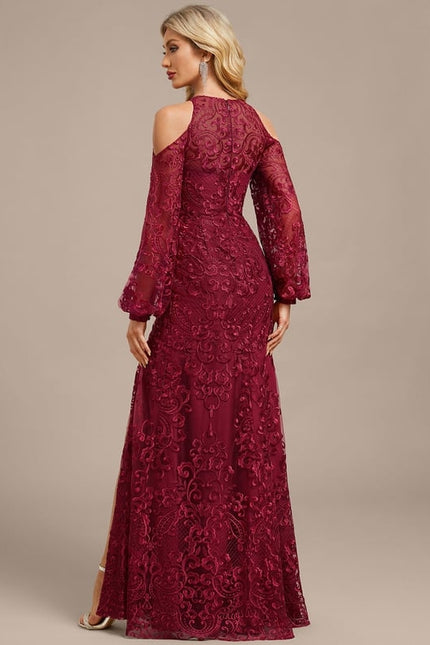 Robe Fourreau Dentelle Rouge - gallery 6