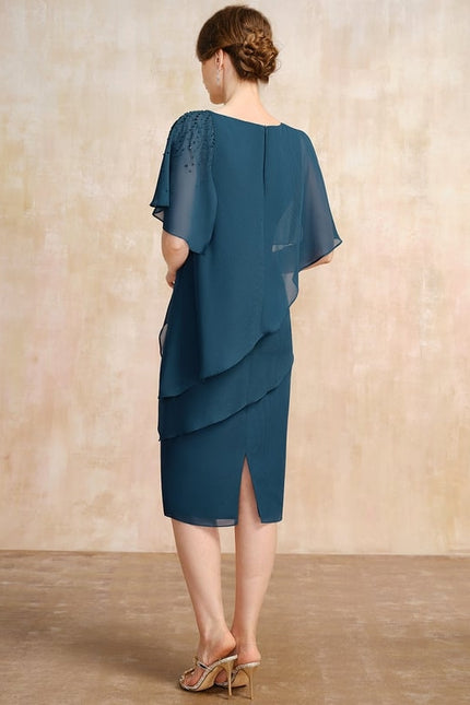 Robe Fourreau Mousseline Éclatante - gallery 6