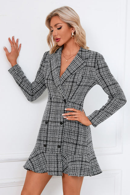 Robe Fourreau À Carreaux Chic - gallery 4