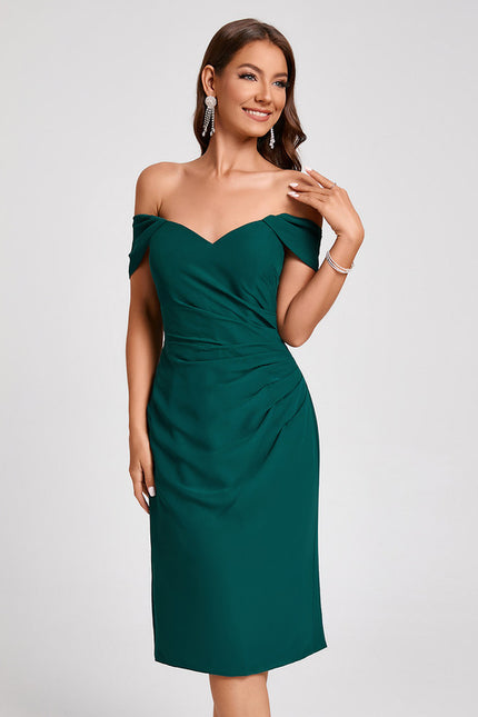 Robe Fourreau Émeraude Drapée - gallery 6