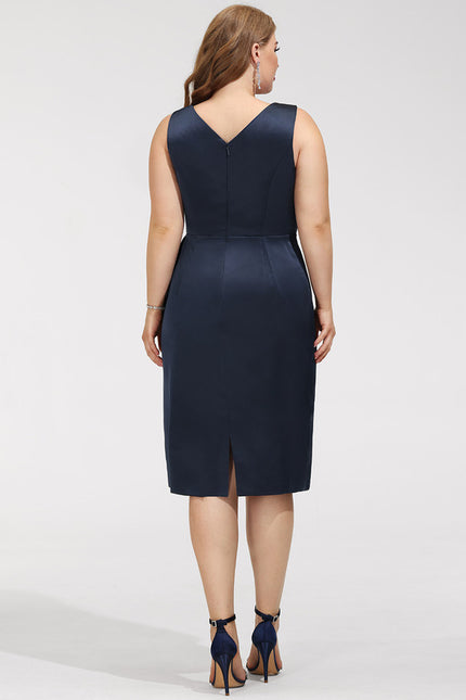 Robe Fourreau Cocktail Satinée - gallery 9