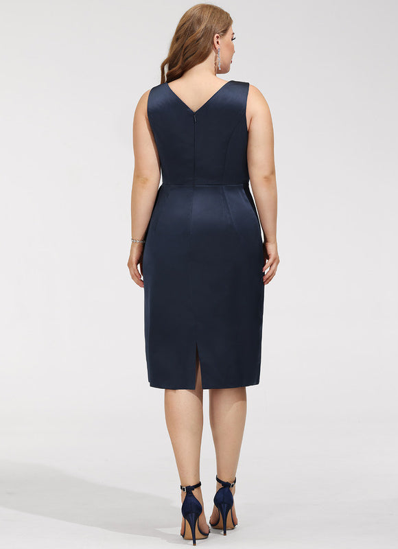 Robe Fourreau Cocktail Satinée - gallery 9