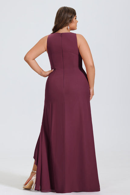 Robe Fourreau Mousseline Volante - gallery 5