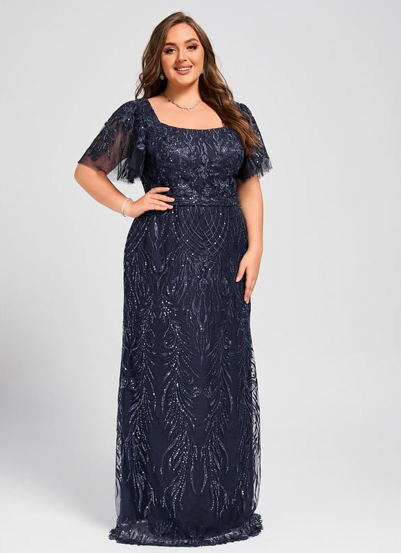 Robe Fourreau En Dentelle Scintillante - gallery 9