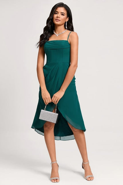 Robe Fourreau Cocktail Asymétrique - gallery 1