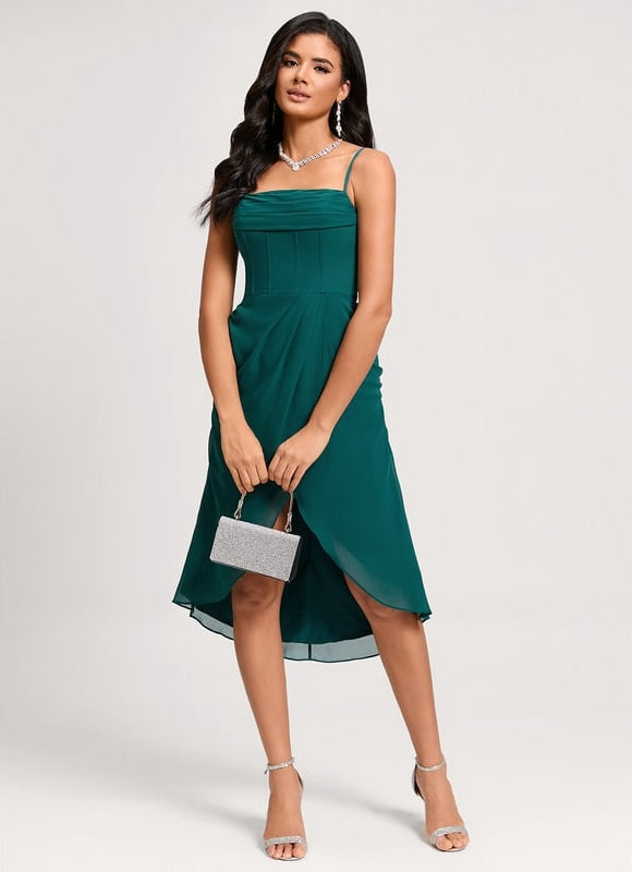 Robe Fourreau Cocktail Asymétrique - gallery 1