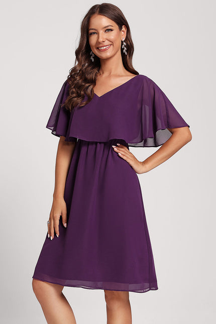 Robe Fourreau Élégante Manches Bouffantes - gallery 4