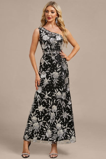 Robe Fourreau Asymétrique Florale - gallery 6