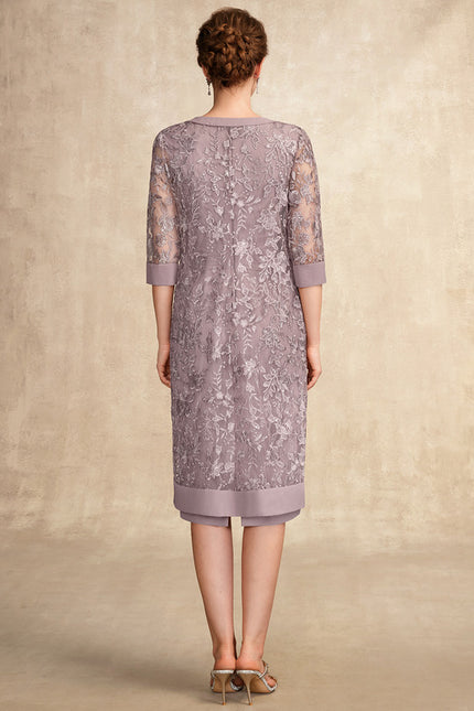 Robe Fourreau Châtaigne Élégante - gallery 5