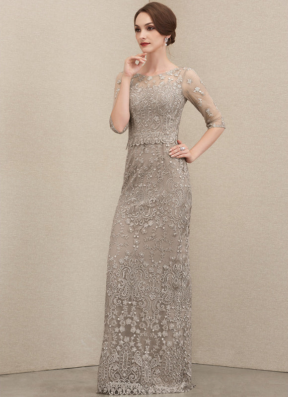 Robe Fourreau Grise Éclatante - gallery 6