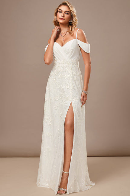 Robe Fourreau Dentelle Blanche - gallery 2