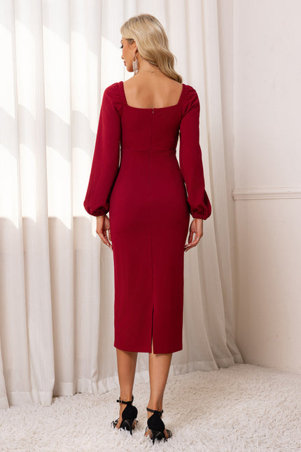 Robe Fourreau Bordeaux - gallery 1