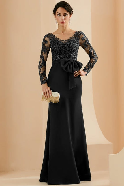 Robe Fourreau Soirée Noire - gallery 3