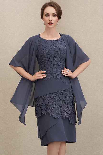 Robe Fourreau Dentelle Charbon