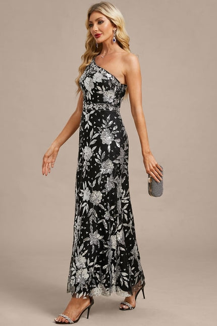 Robe Fourreau Asymétrique Florale - gallery 4