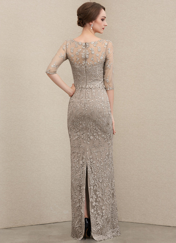 Robe Fourreau Grise Éclatante - gallery 7