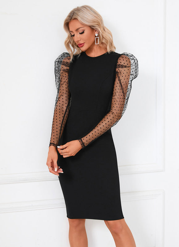 Robe Fourreau A Pois - gallery 2