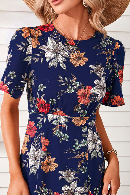 Robe Fourreau Midi Florale - gallery 1