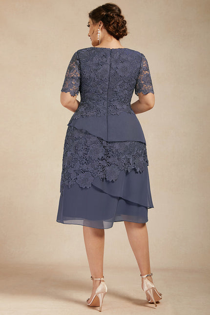 Robe Fourreau Dentelle Charbon - gallery 8