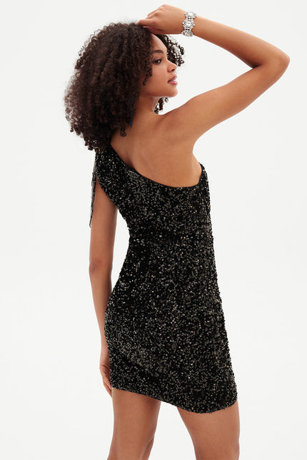 Robe Fourreau Étoile Obscure - gallery 4