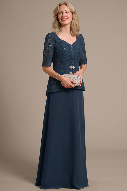 Robe Fourreau Longue Émeraude Élégante - gallery 5