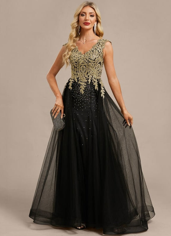 Robe Fourreau Élégante Brodée - gallery 2