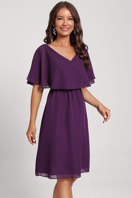 Robe Fourreau Élégante Manches Bouffantes