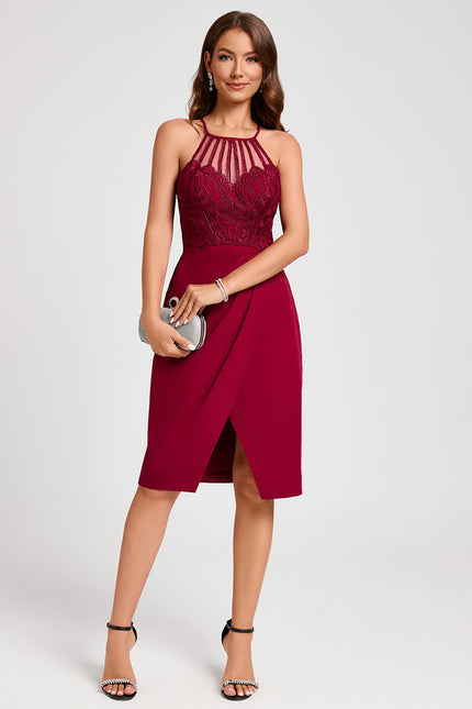 Robe Fourreau Vaporeuse Marine - gallery 2