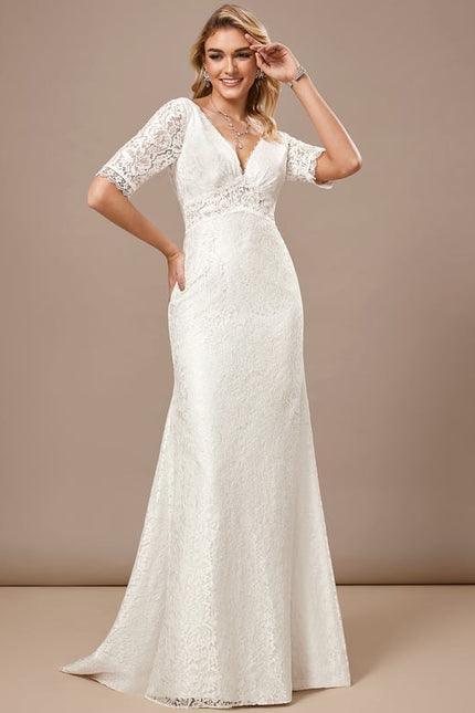 Robe Fourreau Blanche Mariage - gallery 3