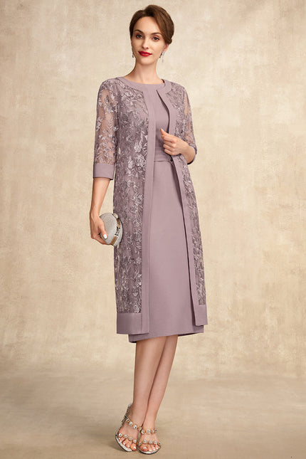 Robe Fourreau Châtaigne Élégante